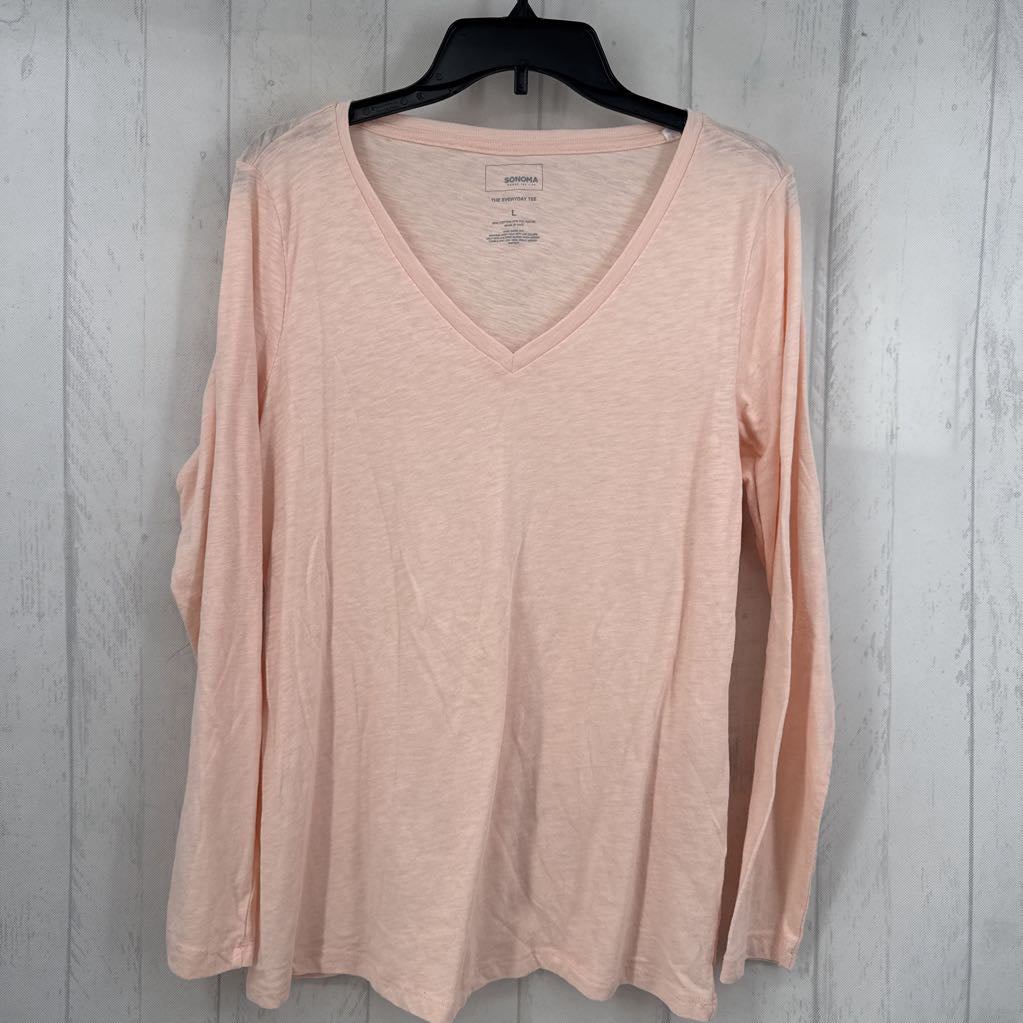 L v-neck l/s tee