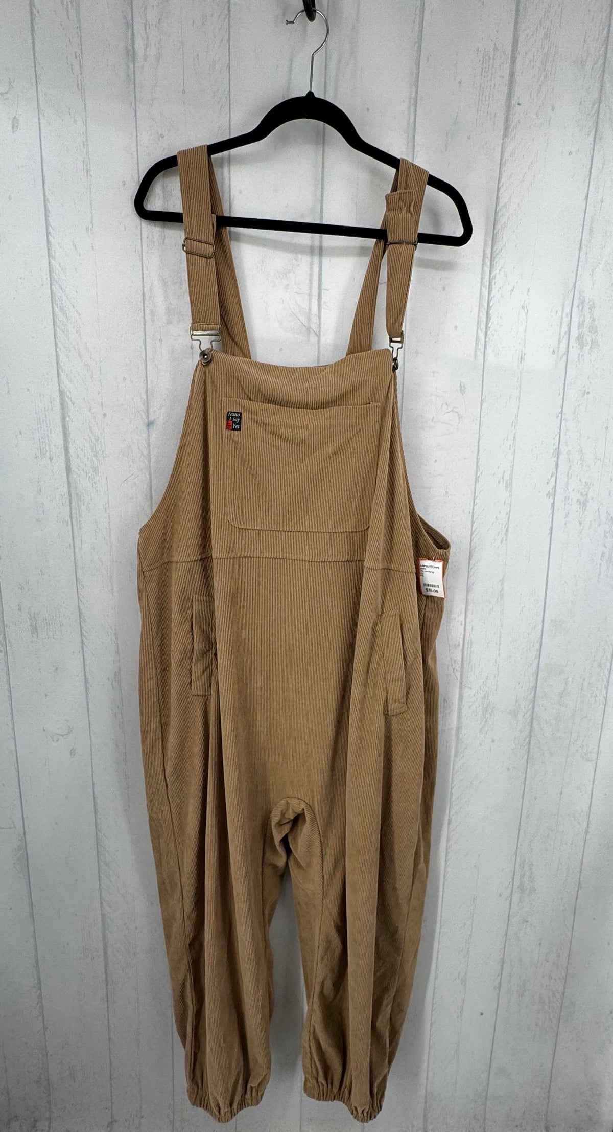 2XL corduroy overalls