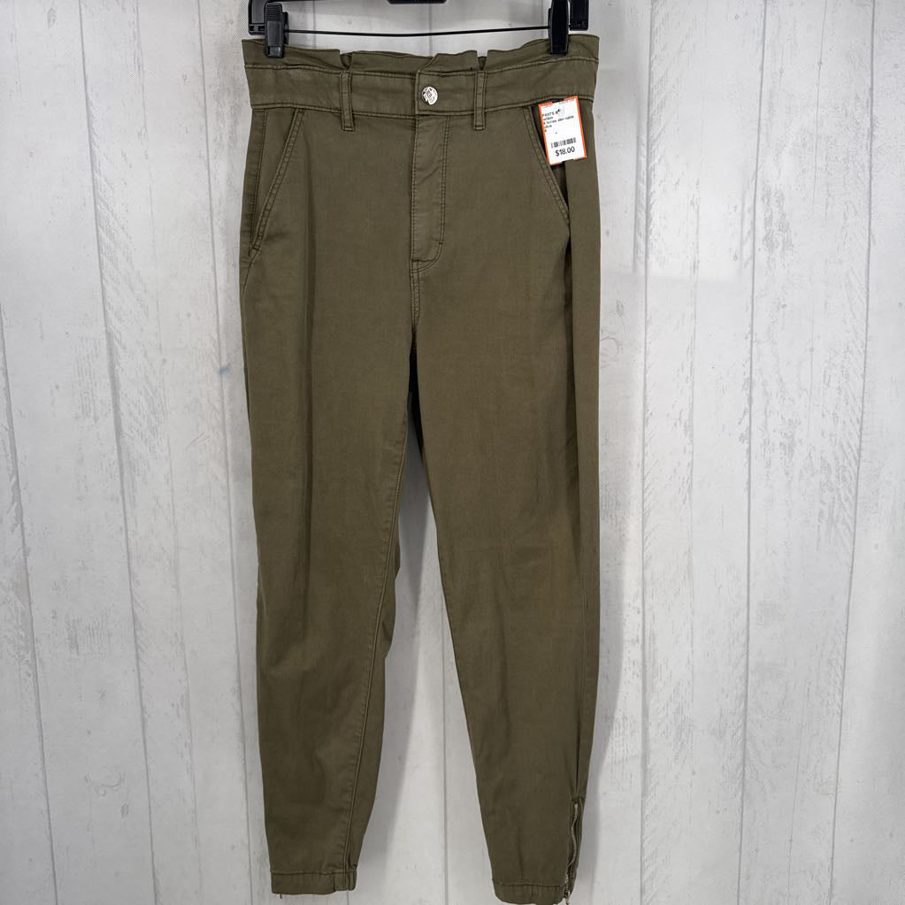 6 hi-rise slim nakle pants