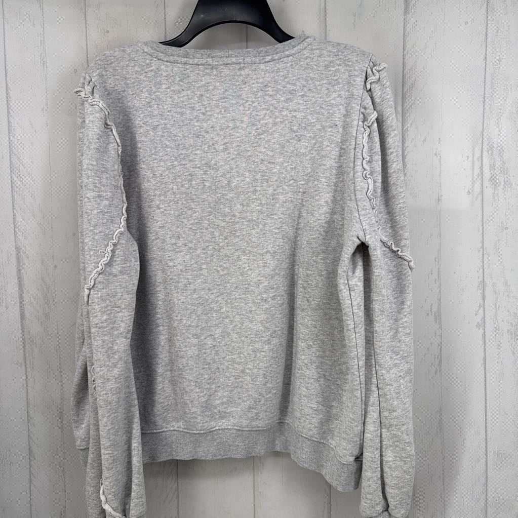 XL ruffle accent sweatshirt