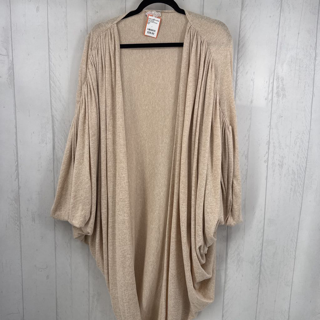 O/S marled flowy cardi