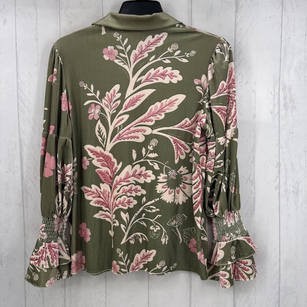 M velvet flo print l/s top
