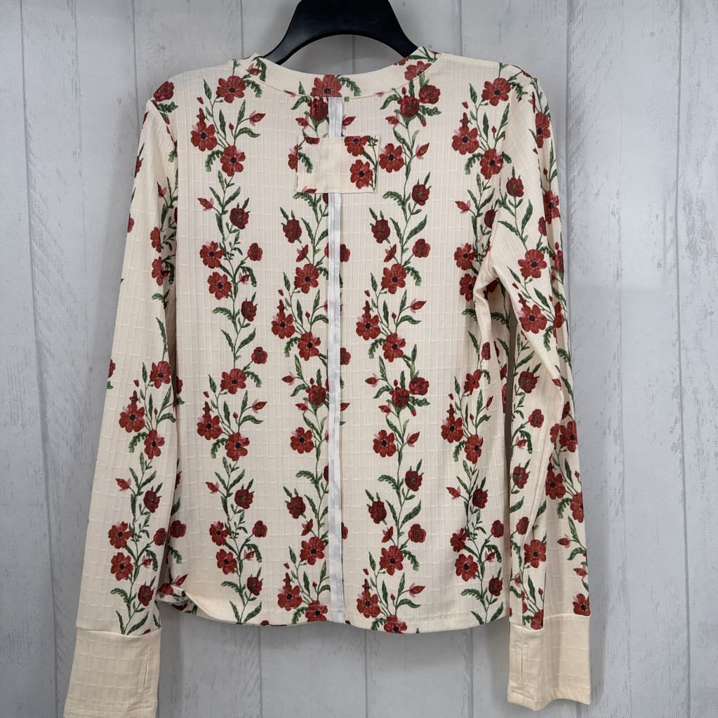 S flo print l/s tee