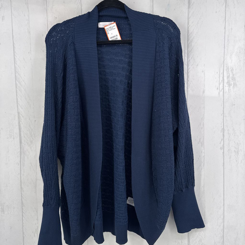XXL crochet open front cardi