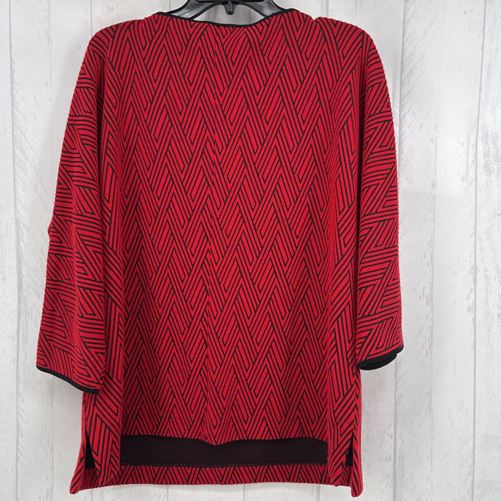 XL textured boatneck 3/4 slv top
