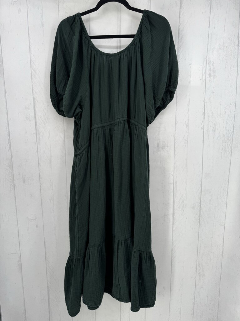 3X gauze tiered s/s dress