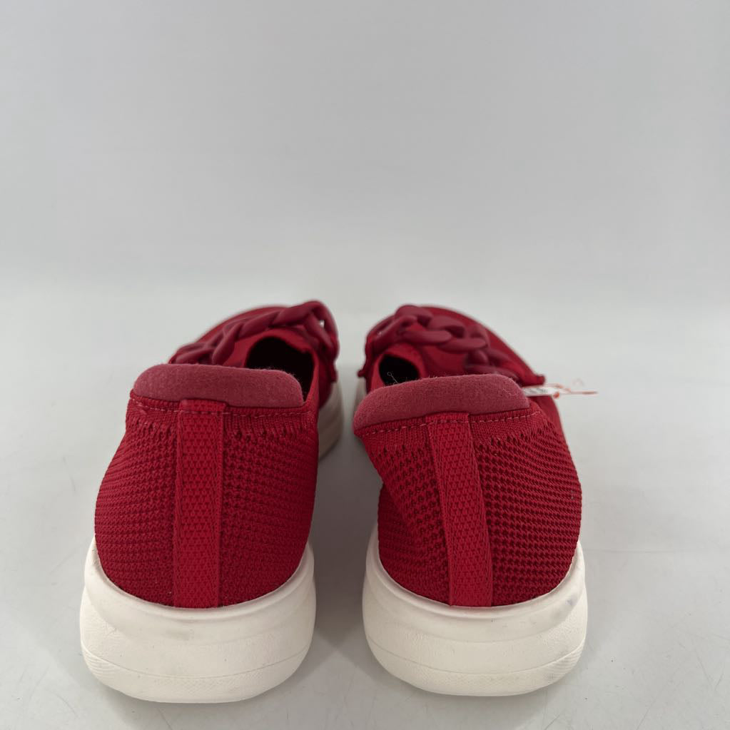 6.5 knit chain detail slip-ons