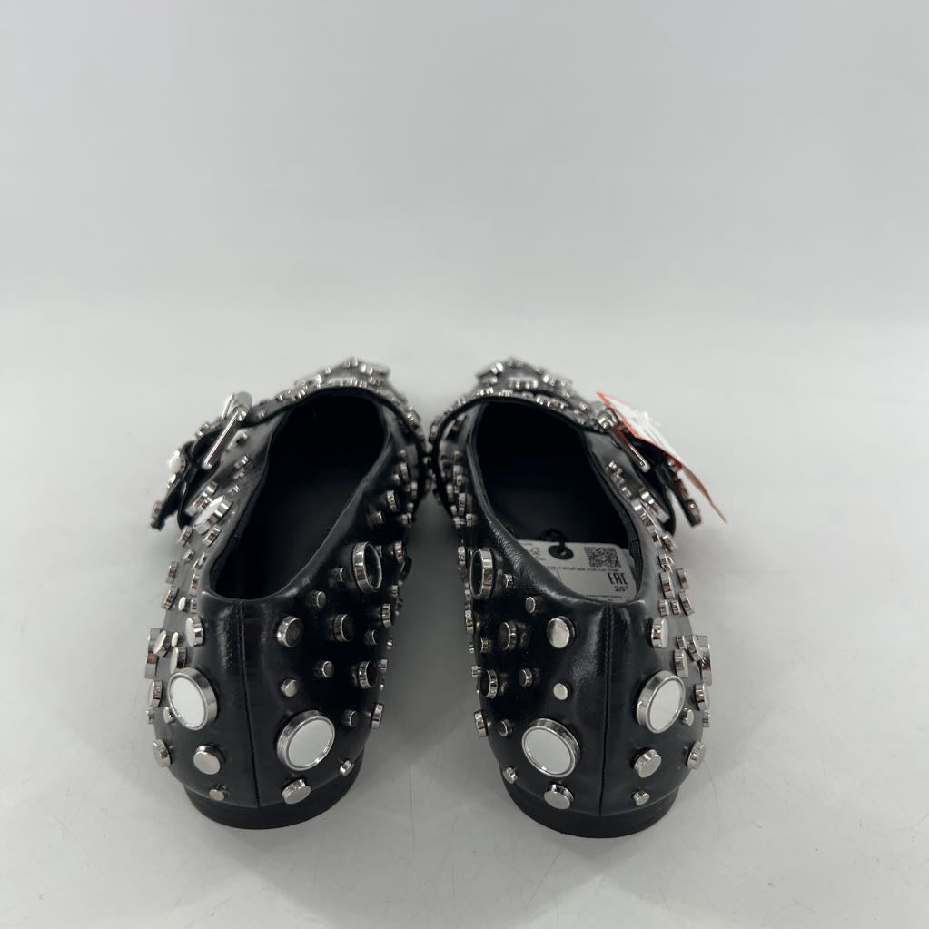 R89 9 mirror studded mary-jane flats