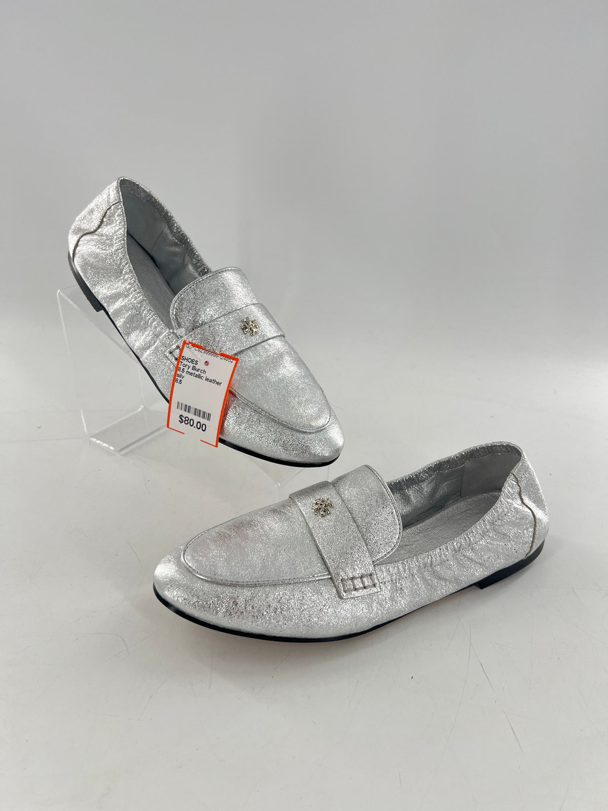8.5 metallic leather loafer
