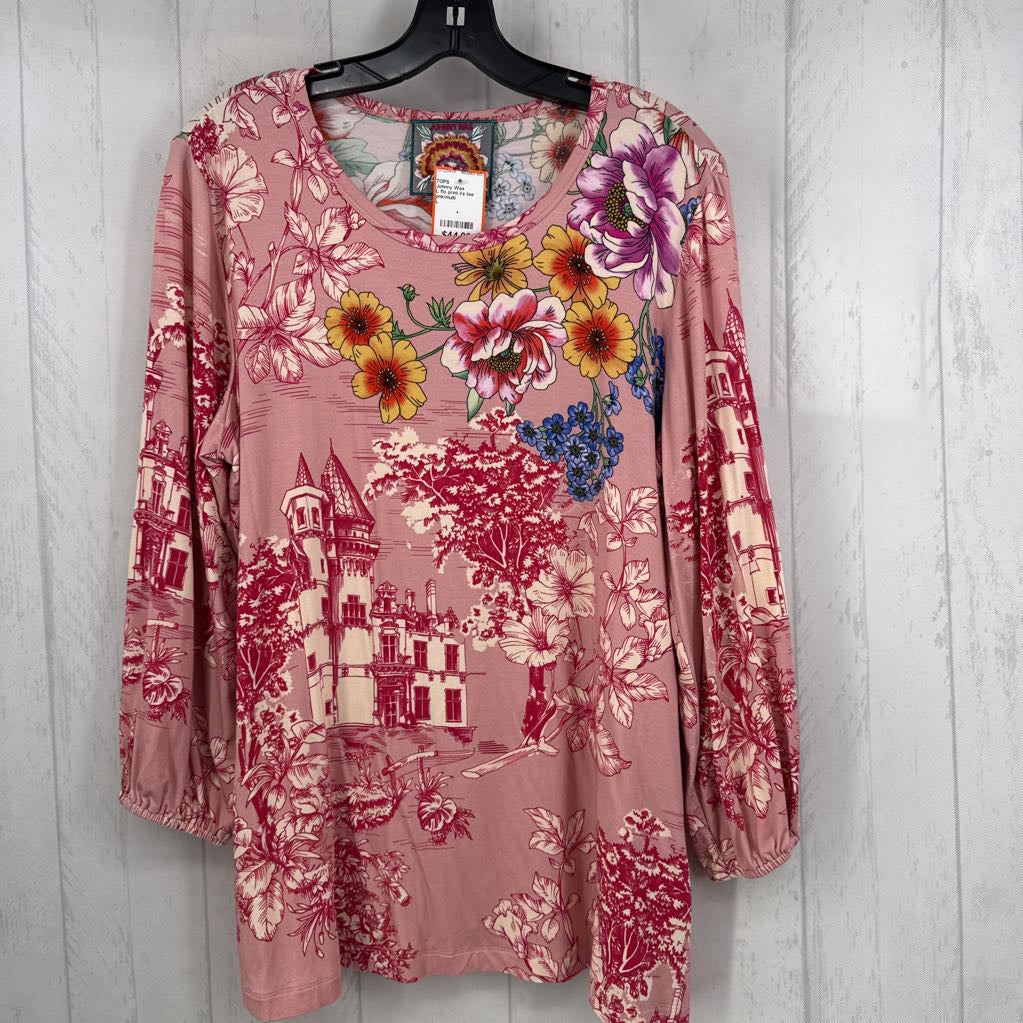 L flo print l/s tee