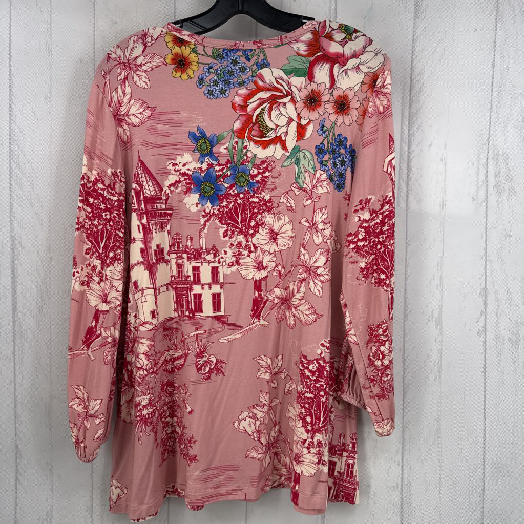 L flo print l/s tee