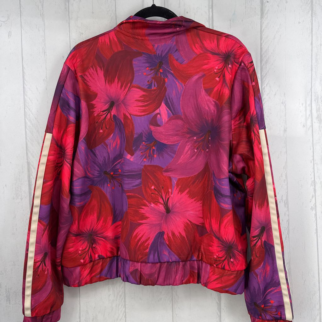 R65 2XL flo print zip-up jacket