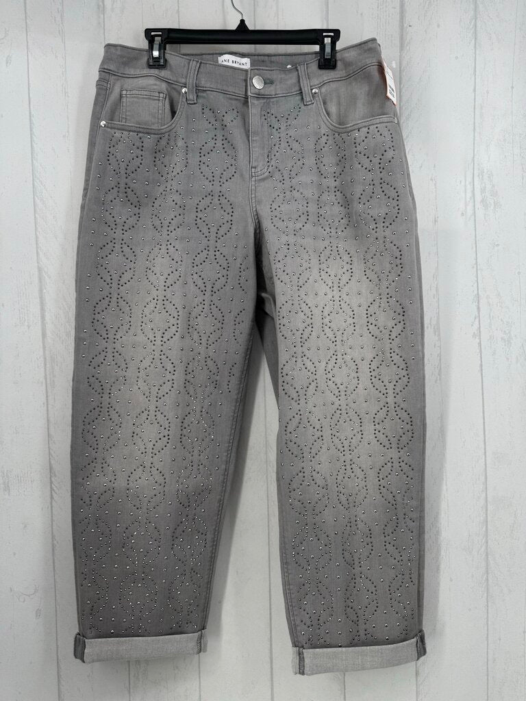 14 embelished wide leg jean