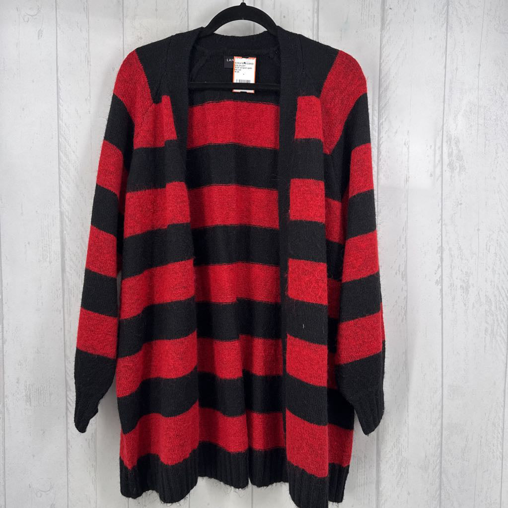 18/20 striped open front cardi