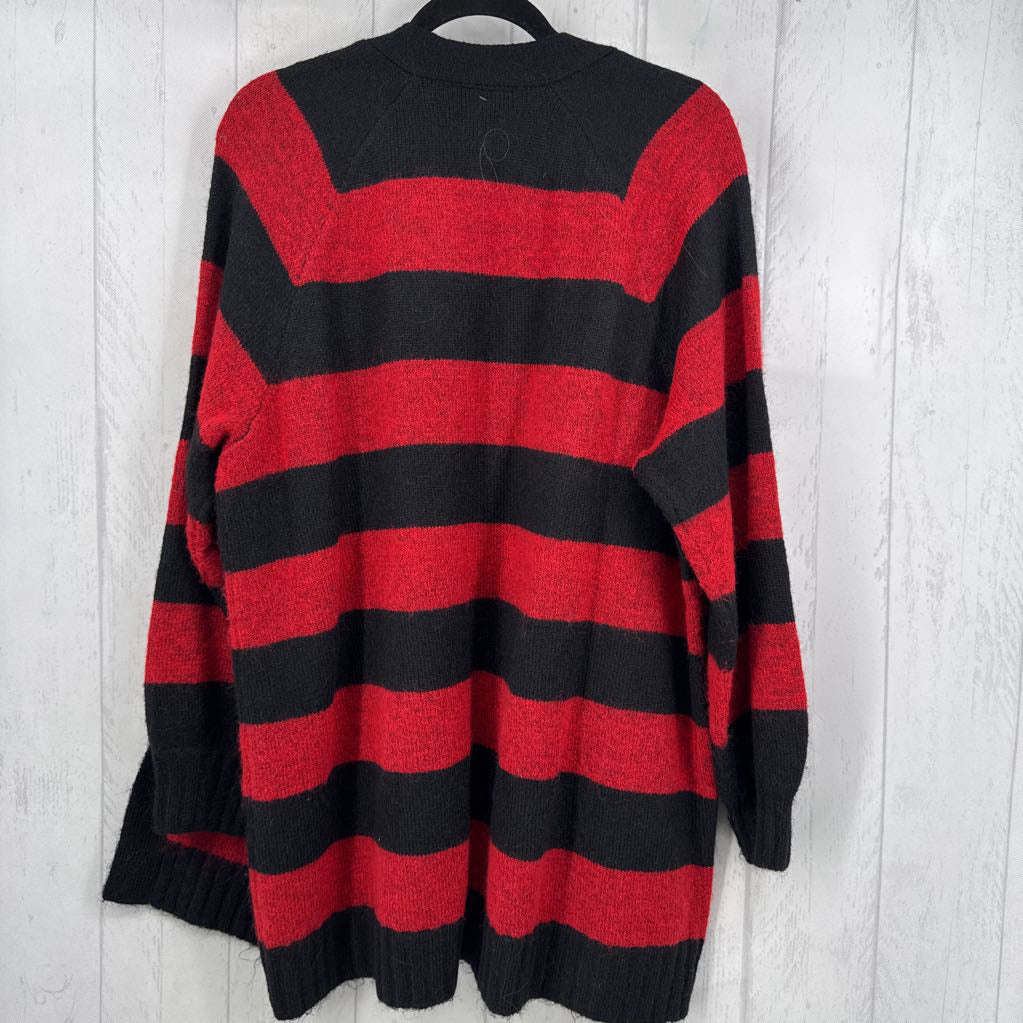 18/20 striped open front cardi