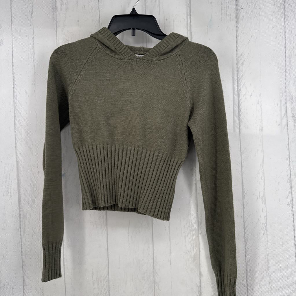 M hooded crop sweater