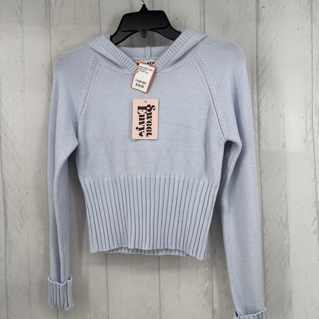 M hooded crop sweater