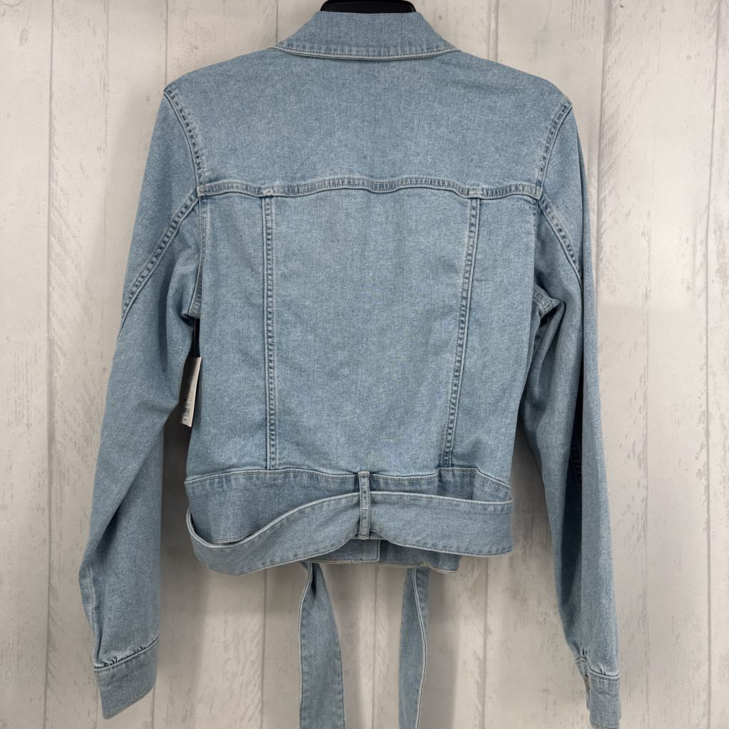 R50 M belted jean jacket