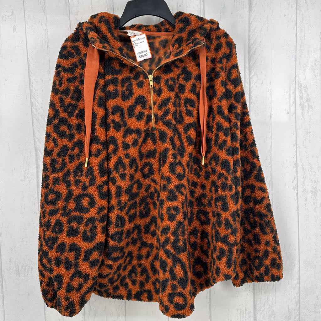 XL fleece animal print pullover