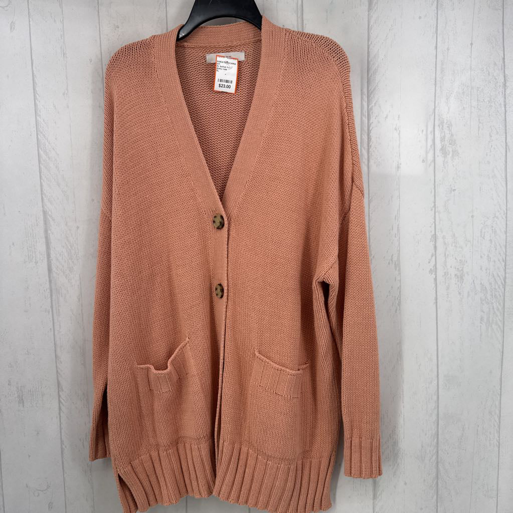 XL button front cardi