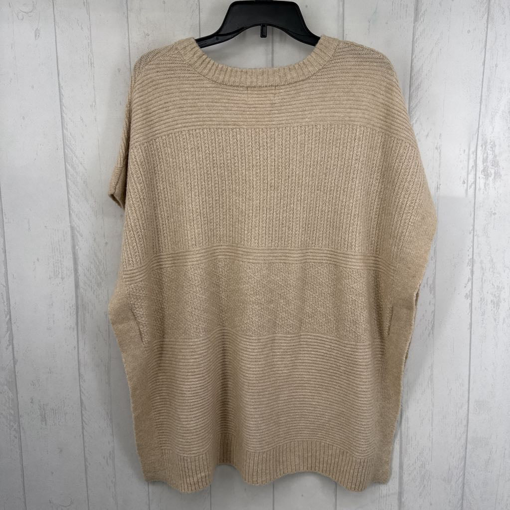 O/S rib knit sweater vest