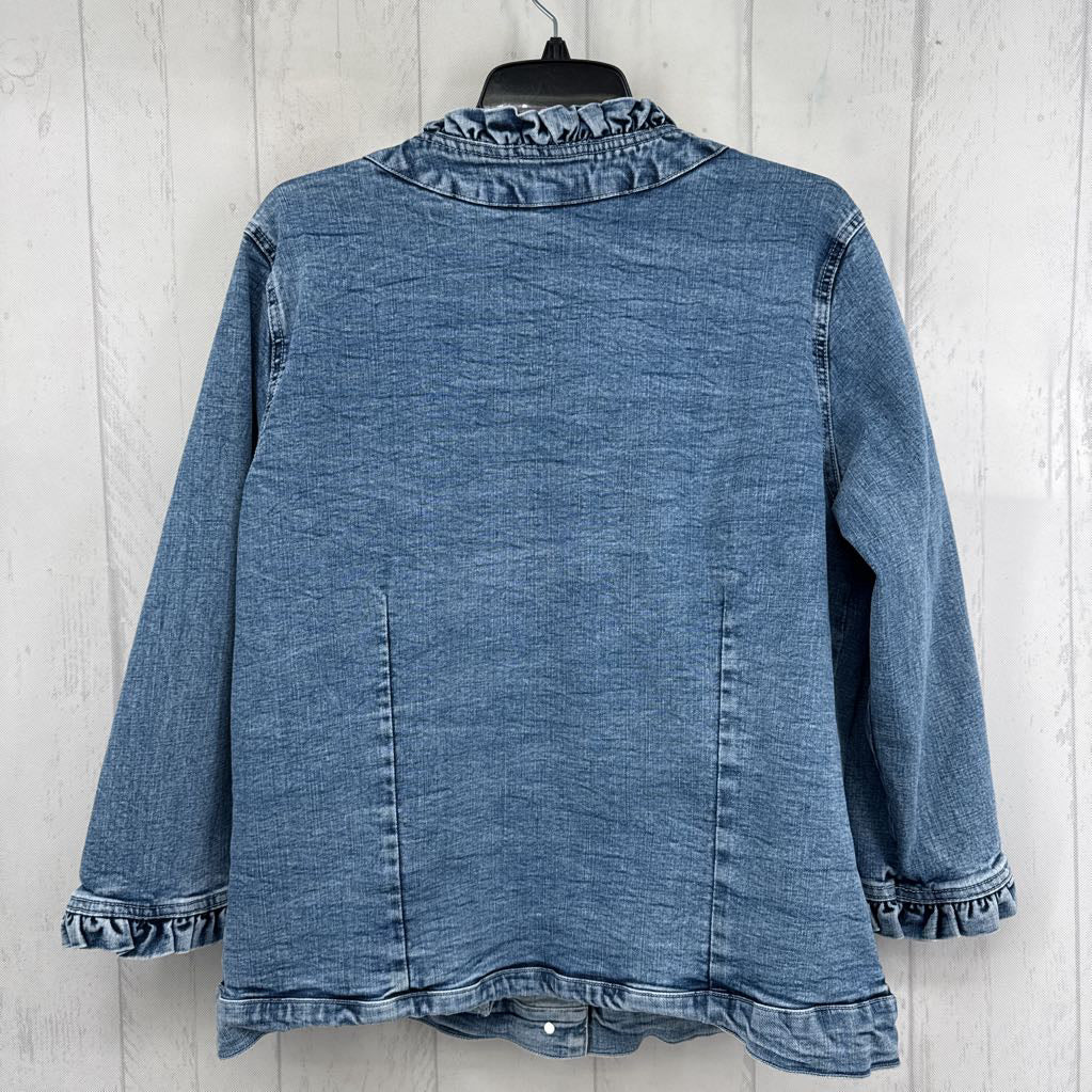 XL ruffled jean jacket