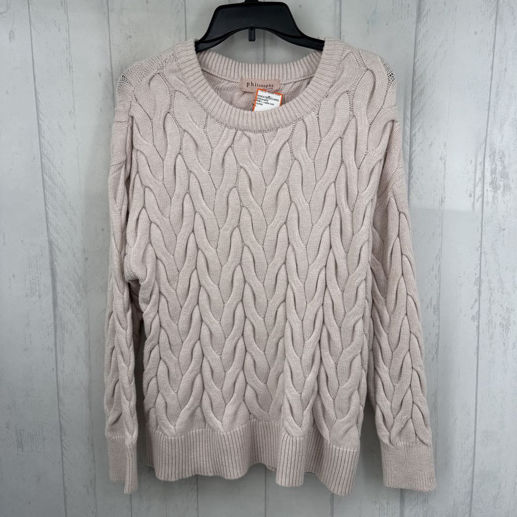 R98 L cable knit sweater