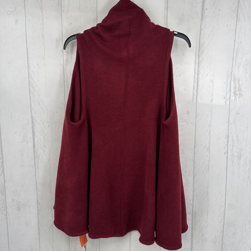 L flowy front sweater vest