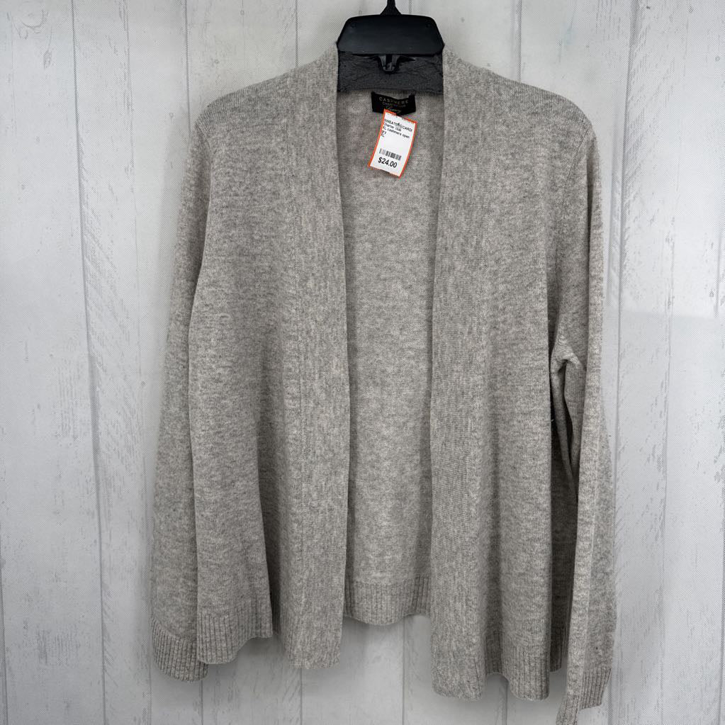 XL cashmere open front cardi