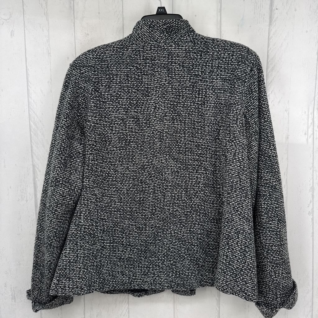Lp twed open front blazer