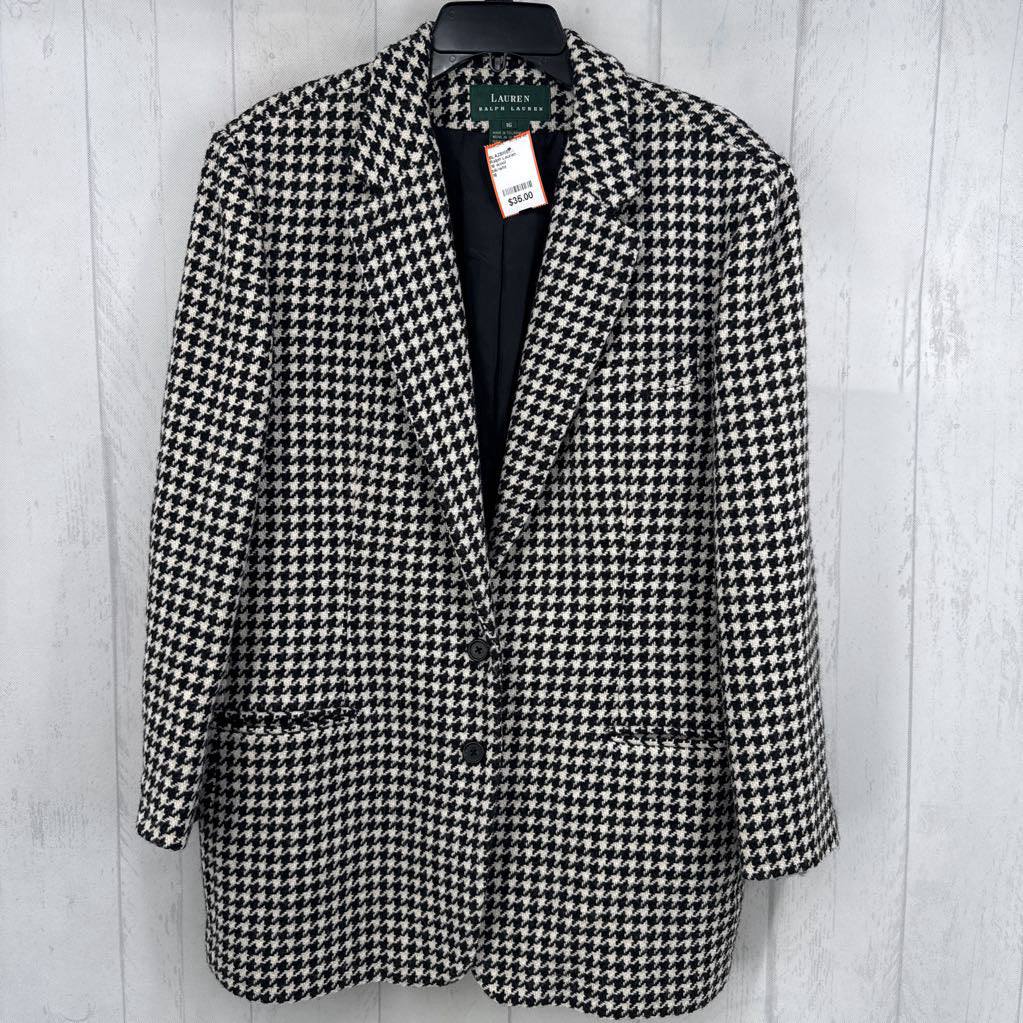 16 wool houndstooth blazer