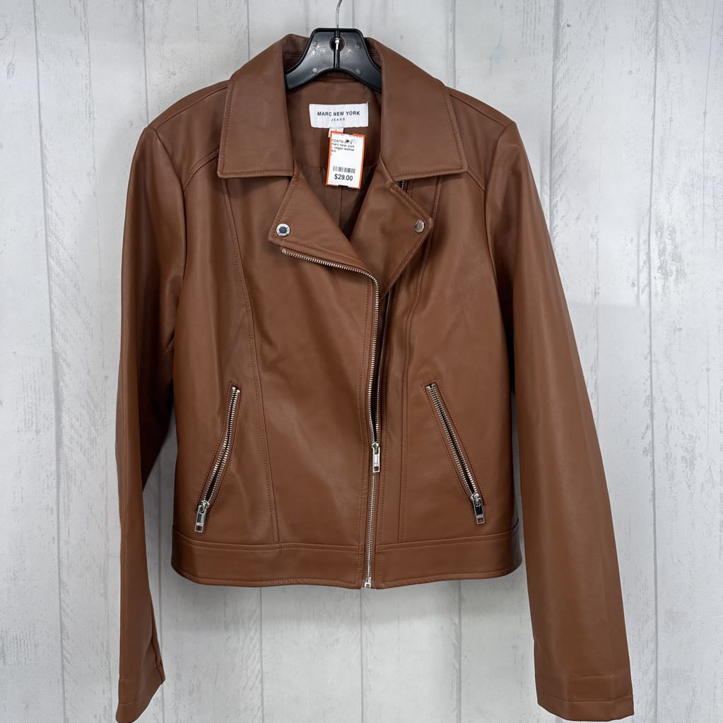 L vegan leather moto style jacket