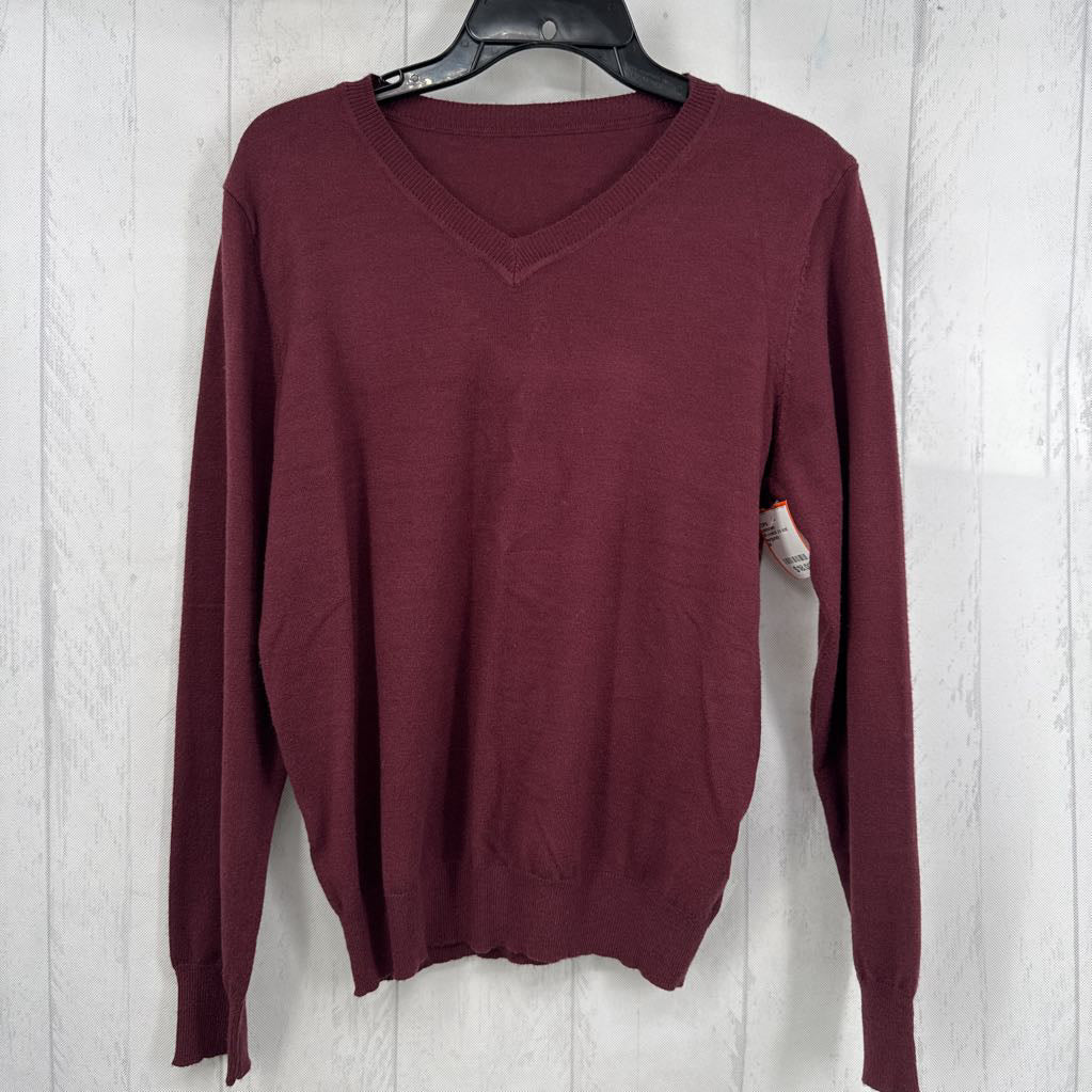 M v-neck l/s knit top
