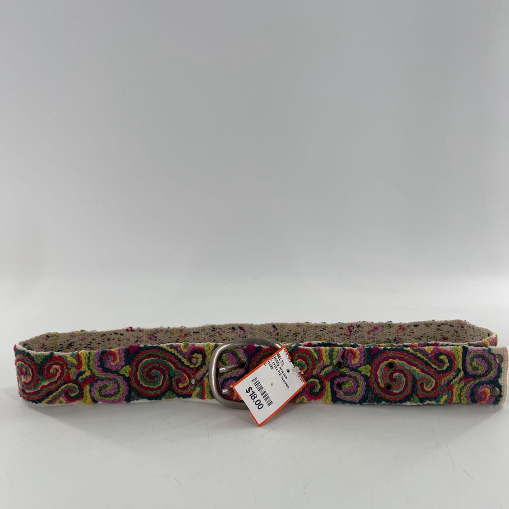 L colorful woven belt