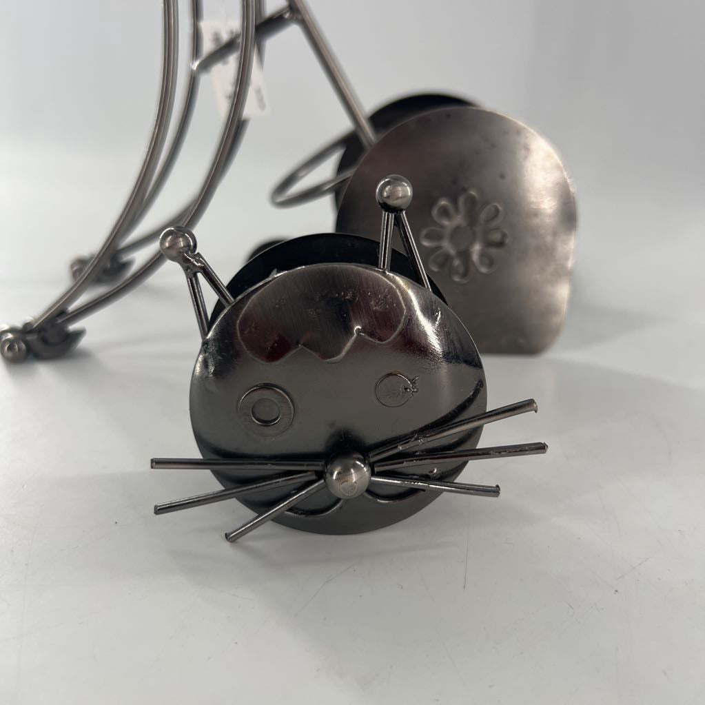 metal cat wine bottle holder