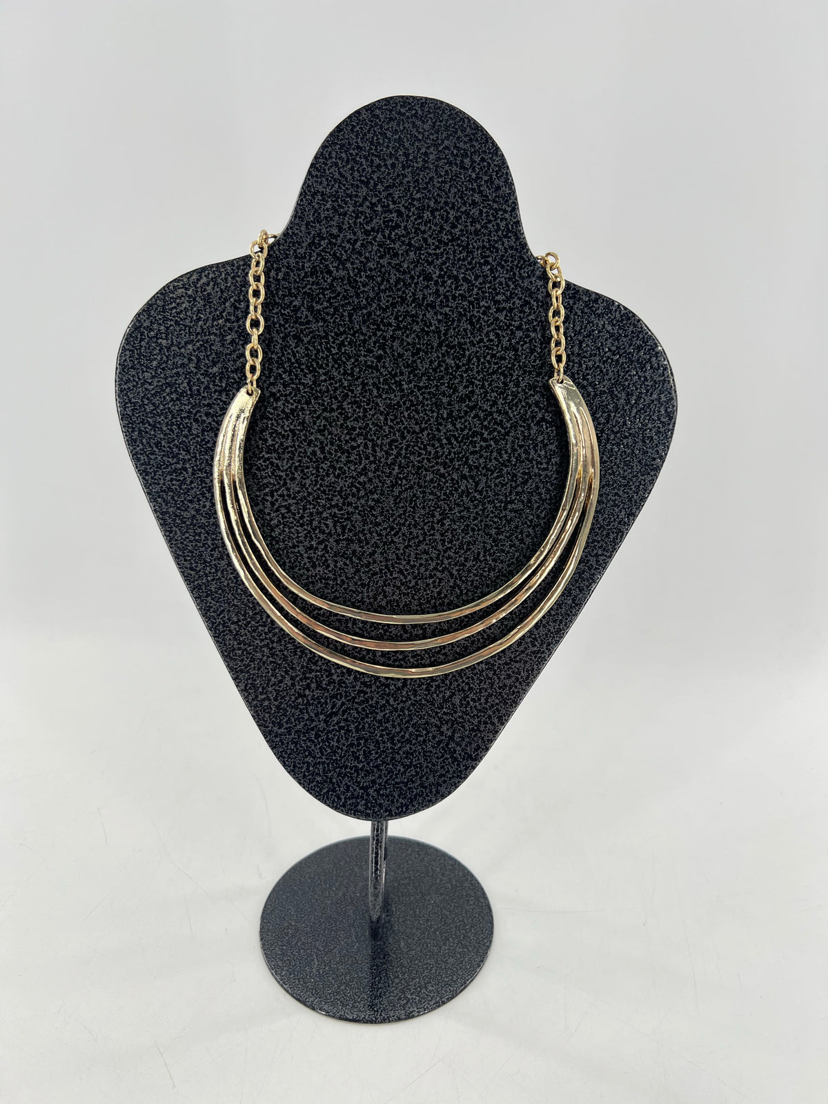 gold tone bib necklace