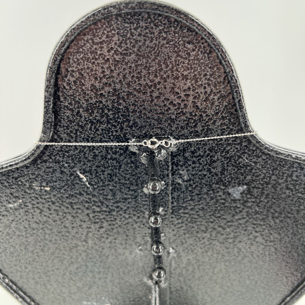 10" .925 silver cz pendant necklace
