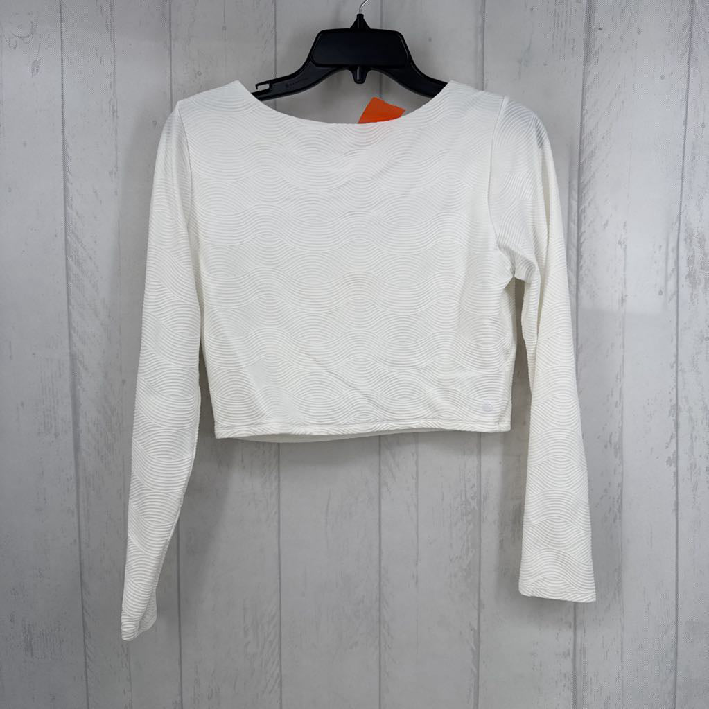 L textured l/s top