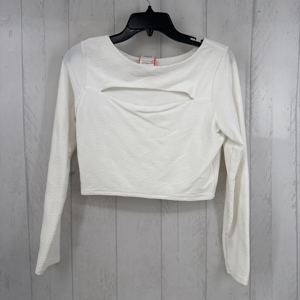 L textured l/s top