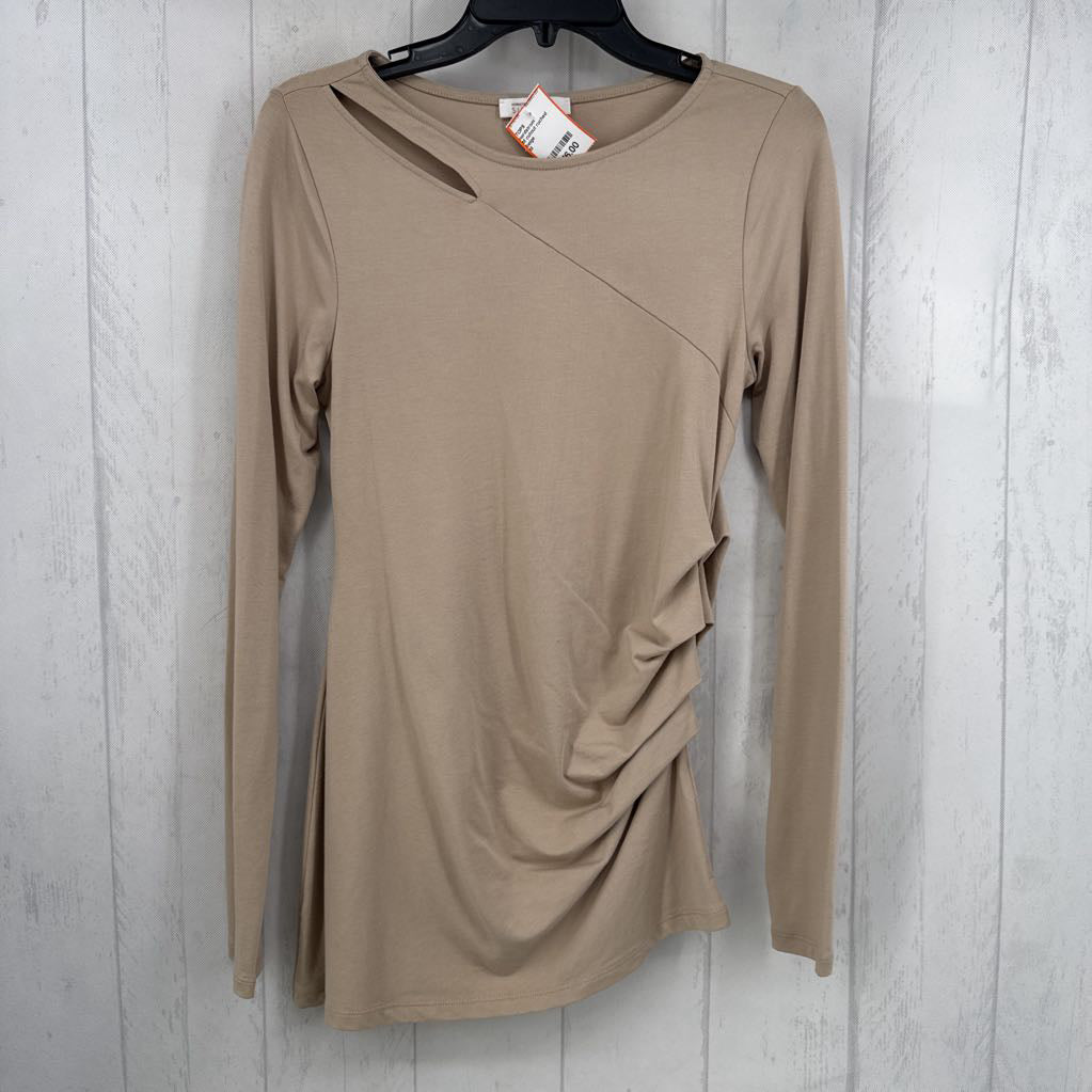 M cutout ruched side l/s tee