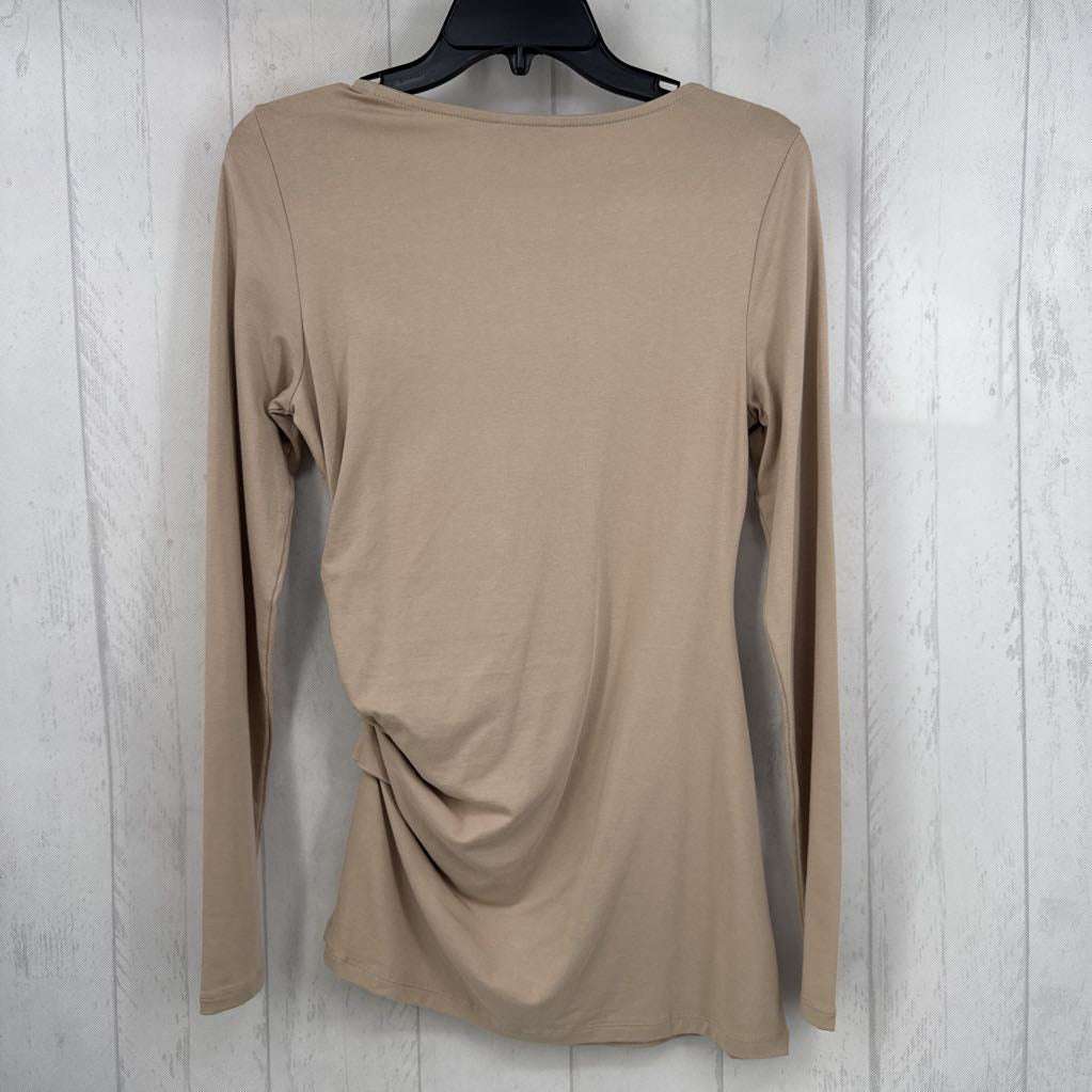 M cutout ruched side l/s tee