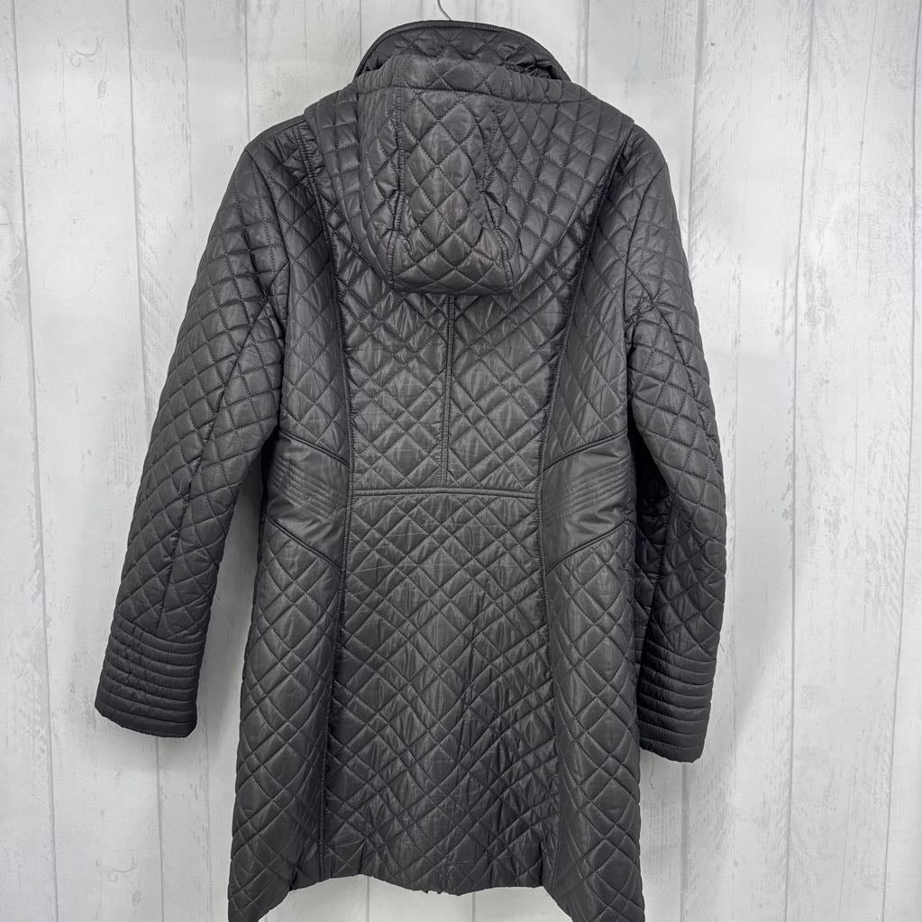 M quilted hooded coat