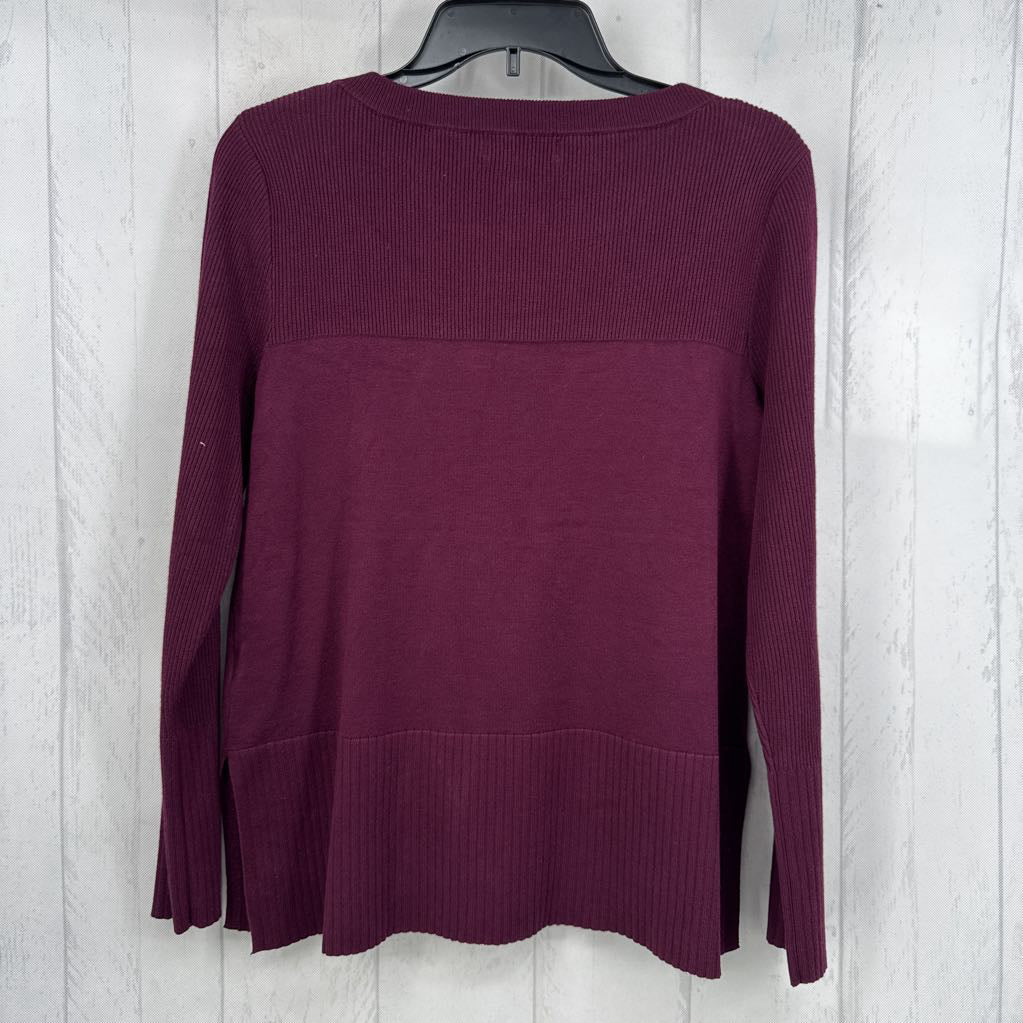 S rib knit drop shoulder top