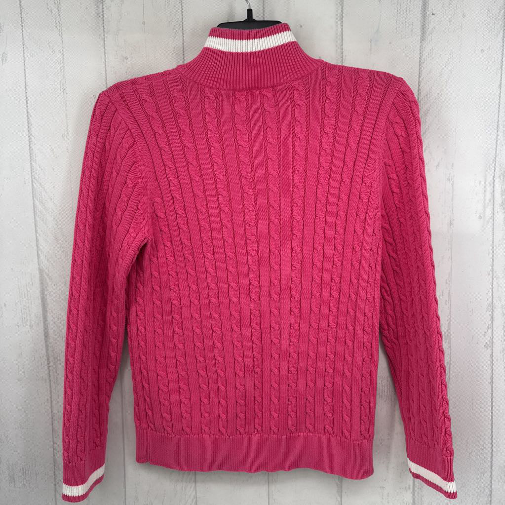 XL cable-knit zip-up sweater
