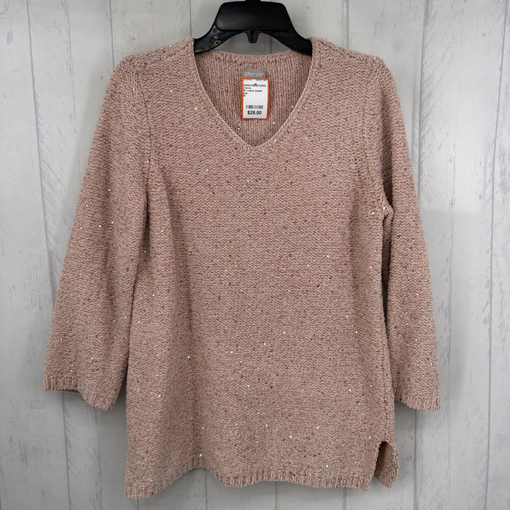 M v-neck sequin sweater