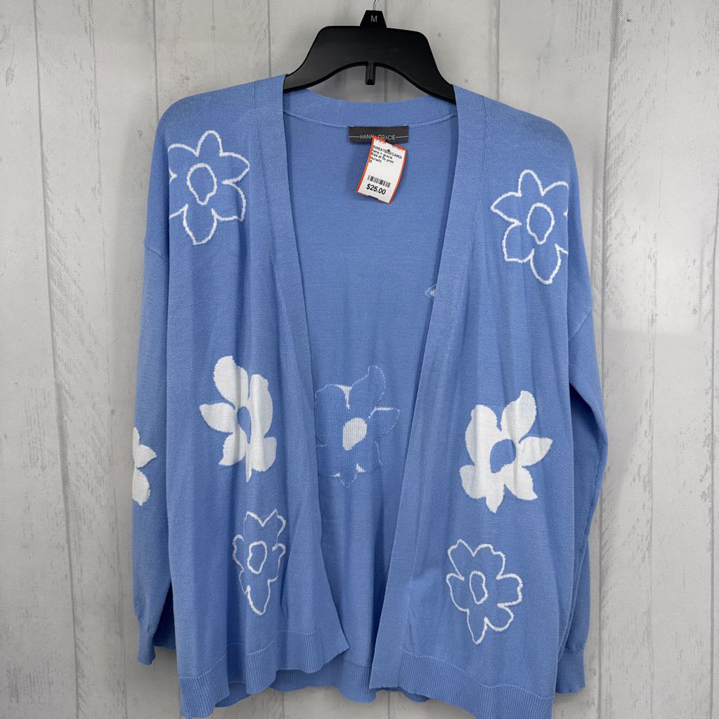 R44 M flo print open front cardi