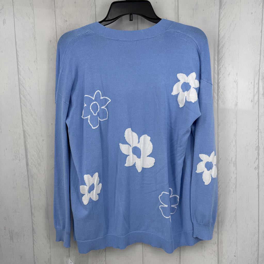 R44 M flo print open front cardi