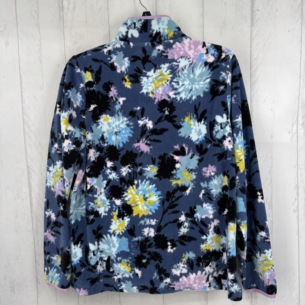 M flo print fleece zip-up sweatshirt