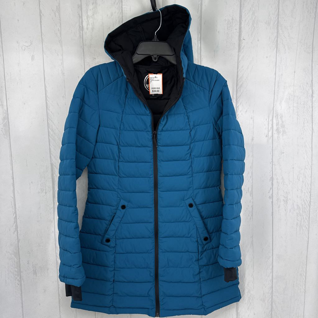 S quilted hooded coat