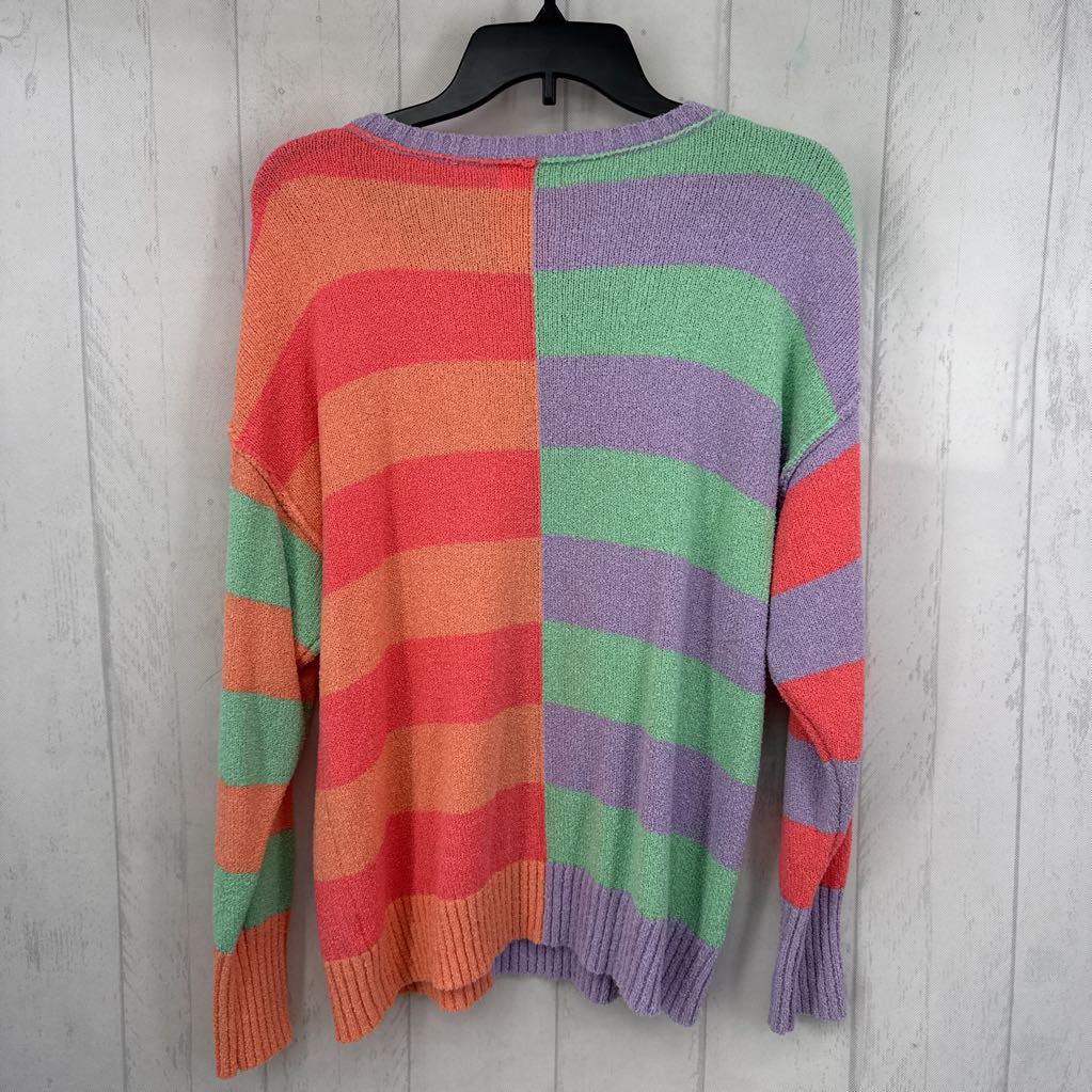 S colorblock crewneck sweater
